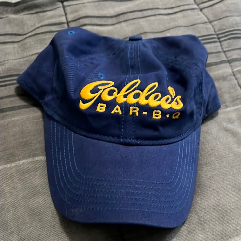 Goldee’s bar b q Navy Blue Cap with Yellow Logo